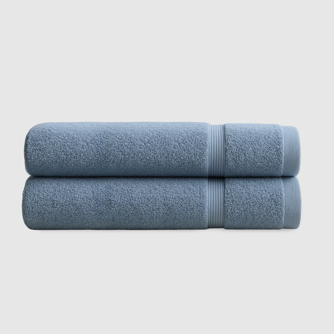 Heavyweight cotton bath towels | 2pcs (55x28in)